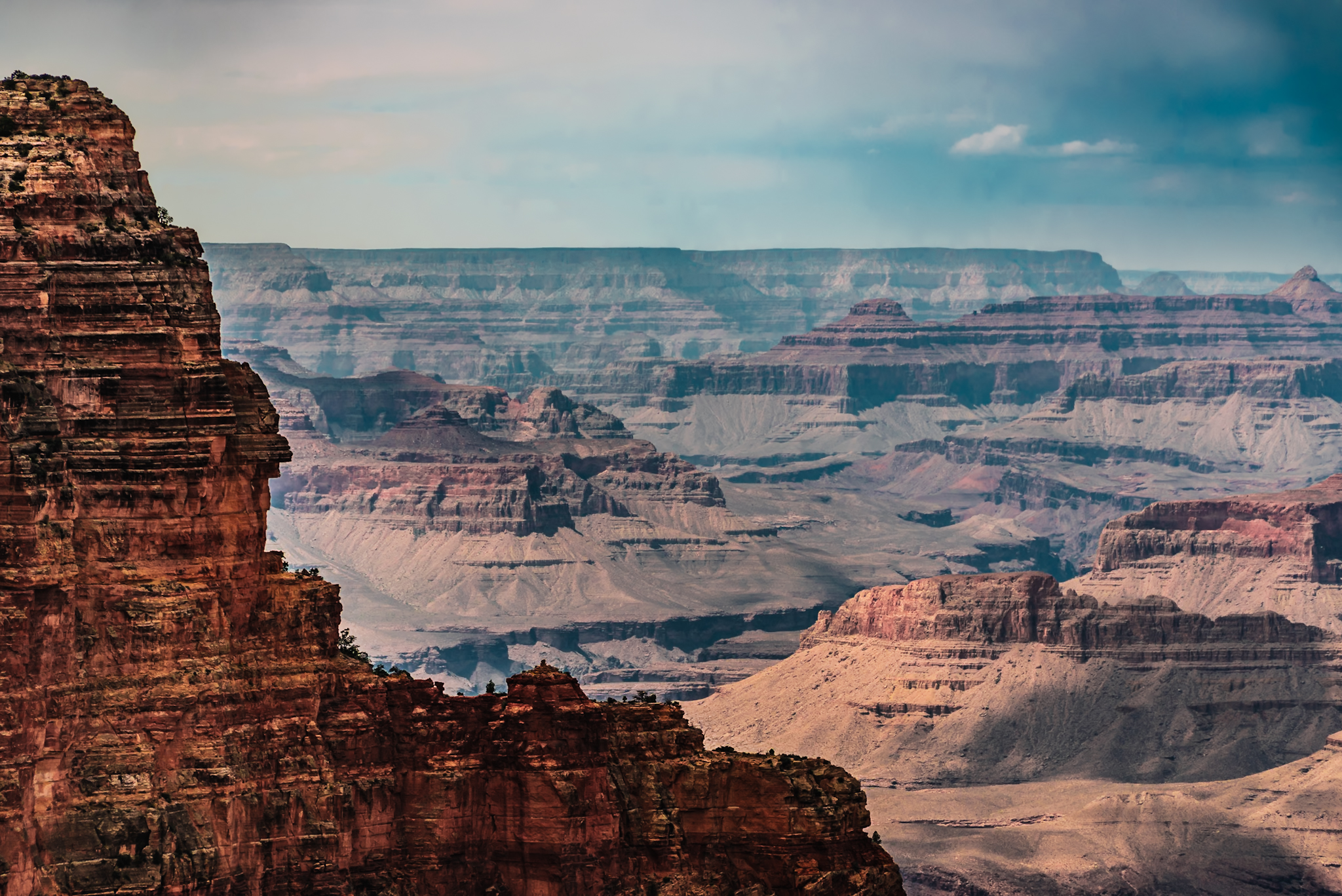 Grand Canyon — South Rim looking across to the North Rim through atmospheric haze